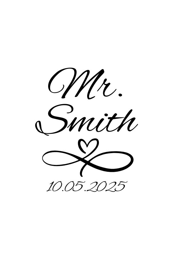 Engraved 8oz Champagne Flute — Personalized Wedding & Celebration Glass-Design E