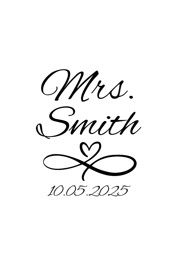 Engraved 8oz Champagne Flute — Personalized Wedding & Celebration Glass-Design E1